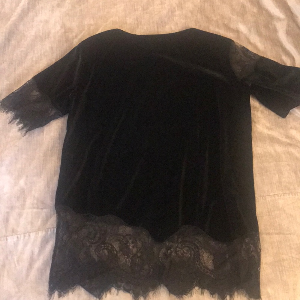 ASOS black Velvet top